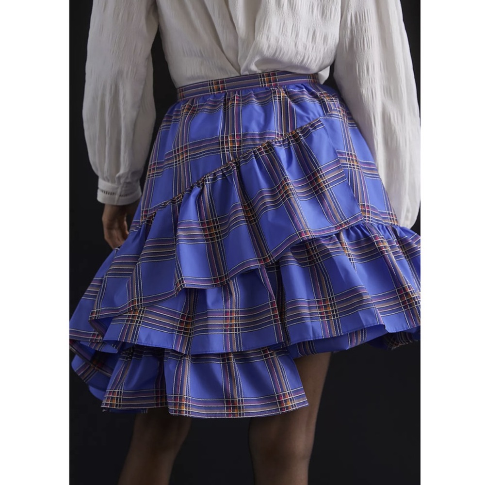 *Anthropologie Maeve Tiered Ruffle Mini Skirt - Picture 2 of 4